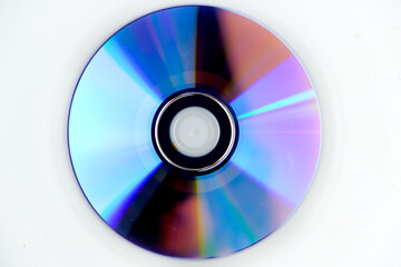 A VCD or DVD disc isolated on white background, flat layout