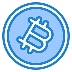 bitcoin blue style icon