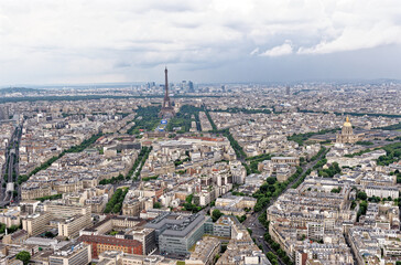 Fototapeta premium View over Paris from Tour Montparnasse - France
