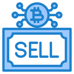 sell blue style icon