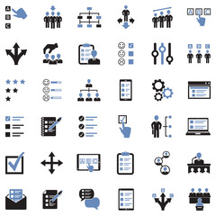 Option Icons. Two Tone Flat Design. Vector Illustration.