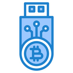 Obraz premium usb blue style icon