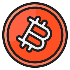 bitcoin color line style icon