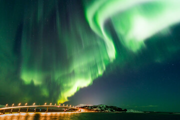Aurora borealis, Northern lights in Tromsø, Norway