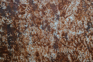Old grunge rusty metal texture with scratches and crack. Vintage dark rustic metal background.