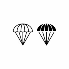 parachute icon vector
