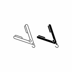 Obraz premium hair straightener icon vector