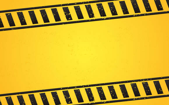 yellow construction background with safety black line