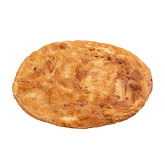 Isolated oriental pitir nan tandoor baked flatbread 