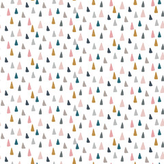 Abstract pencil drawn texture. Seamless pattern with triangles. Repeating hand drawn background