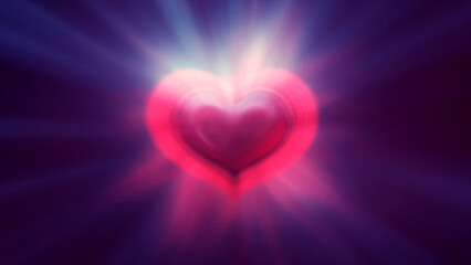 Heart Neon Glow light ray