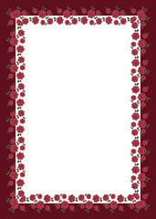 rose postcard card text frame border flower sign red banner wedding love valentine day