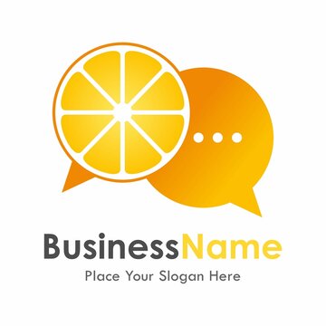 Chat orange logo vector design. Suitable for business, web, social and art