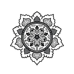 Indian Mandala art isolated on white