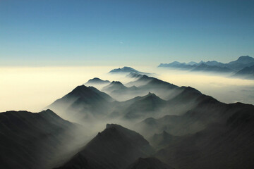 sunrise in the mountains