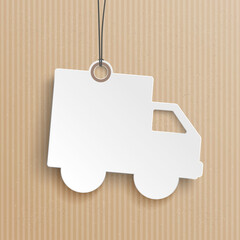 Cardboard Shipping Car Sticker