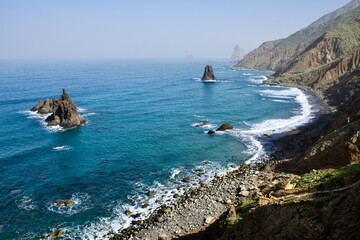 beach and sea landscape of tenerife island 