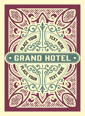 Western card with vintage style