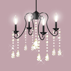 シャンデリアのイラスト