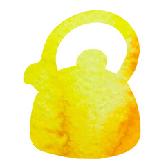 teapot watercolor silhouette ,on white background,isolated vector