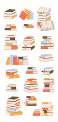 Collection hand drawn book elements for your design