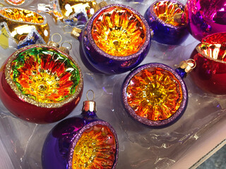 Traditional glass Christmas ornaments