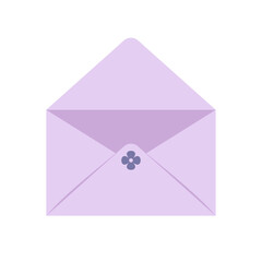 Abstract purple letter vector. Empty purple envelope. Space for text. Vector illustration.