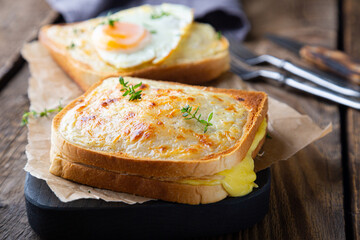 croc monsieur and croc madam sandwiches