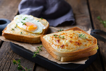 croc monsieur and croc madam sandwiches