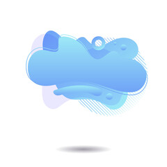 Colorful vector illusration. Light blue abstract modern element