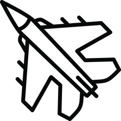 Military Plane Line Icon