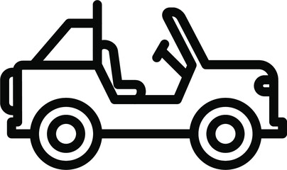 Safari Jeep Line Icon