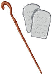 The Staff of Moses on white background