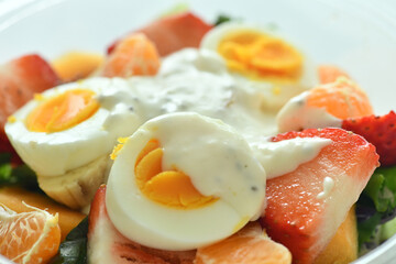 Egg salad salad, Healthy diet meal, Fresh