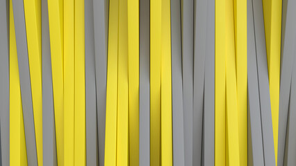 Architecture abstract background. Background with gray and yellow panels. 3d render illustration