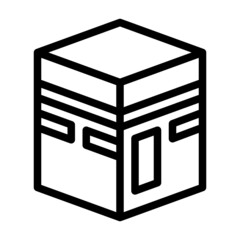 kaaba outline icon suitable for ramadan islamic prayer