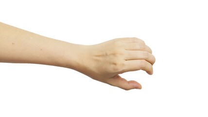 hand pointing, Hand isolated on white.hand isolated on white background