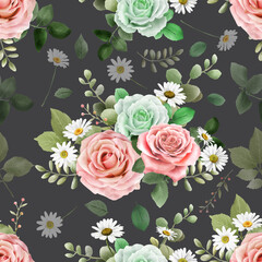 Beautiful seamless pattern for fabrican motif floral design