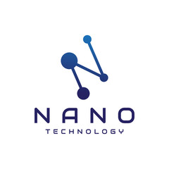 letter N technology logo design