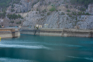 Fototapeta na wymiar Oymapinar Dam Over Manavgat River