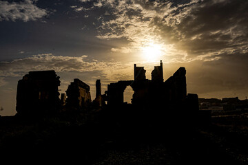 ruined castle in the canary islands in ruins with beautiful colors ruins of a bygone era of the...