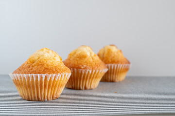 Two small chocolate chip muffins