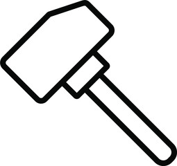 Sledge hammer Line Icon