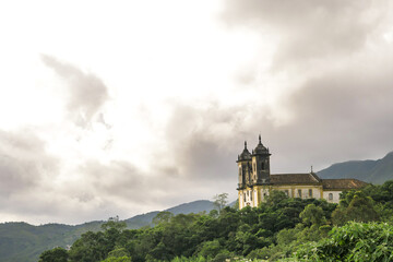 Woman visiting the historic city of Ouro Preto