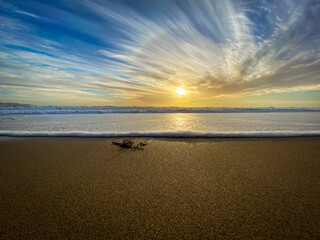 sunset on the beach