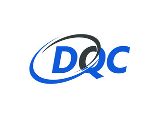 CQC letter creative modern elegant swoosh logo design