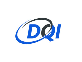 DQI letter creative modern elegant swoosh logo design