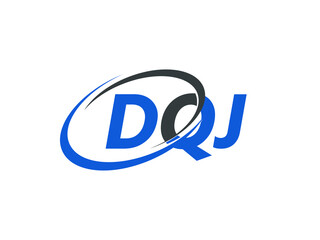 DQJ letter creative modern elegant swoosh logo design