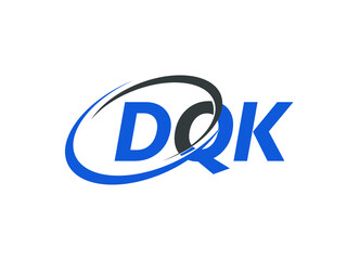 DQK letter creative modern elegant swoosh logo design