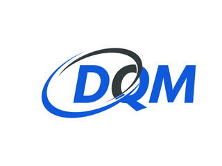 DQM letter creative modern elegant swoosh logo design